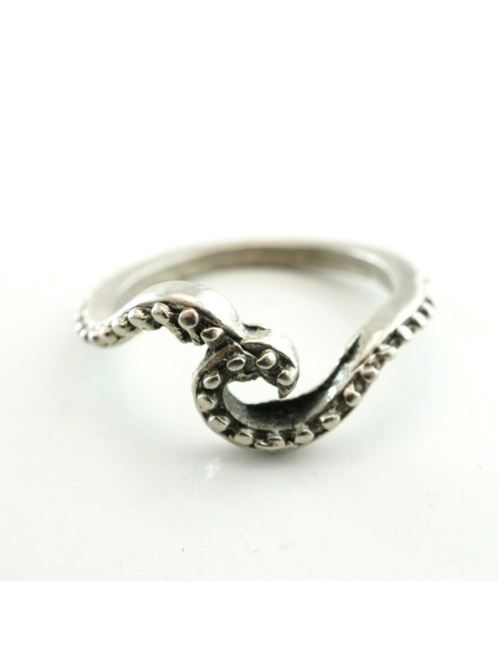 Vintage Silver Tone Octopus Tentacle Ring Size 6 Nautical